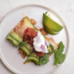 Baked Zucchini & Chicken Enchiladas