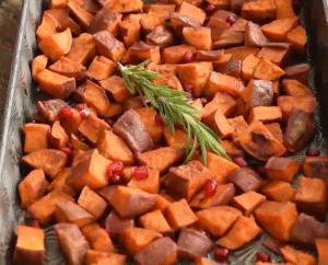 Easy Maple Cinnamon Roasted Sweet Potatoes